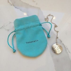 Tiffany & Co. Sterling Silver Round Charm Necklace